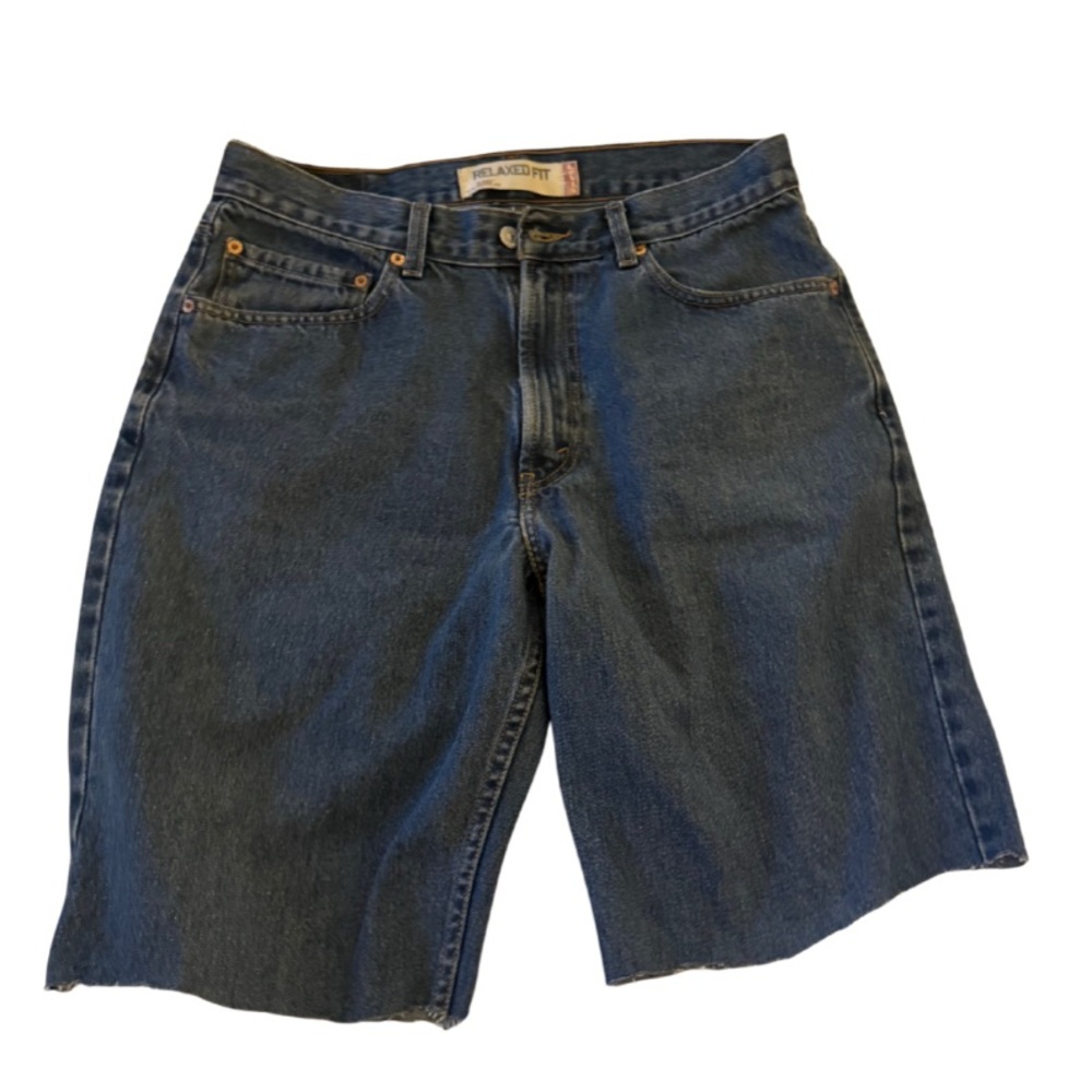 Levi's Blue Boyfriend Long shorts Relaxed Fit